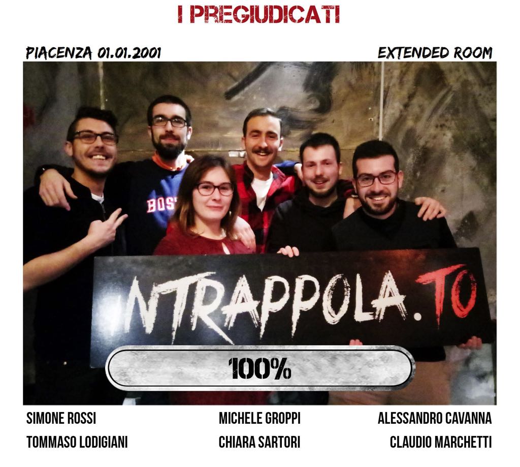 Il gruppo i pregiudicati è fuggito dalla nostra escape room Extended Room