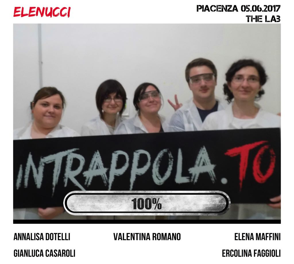 Il gruppo Elenucci è fuggito dalla nostra escape room The Lab