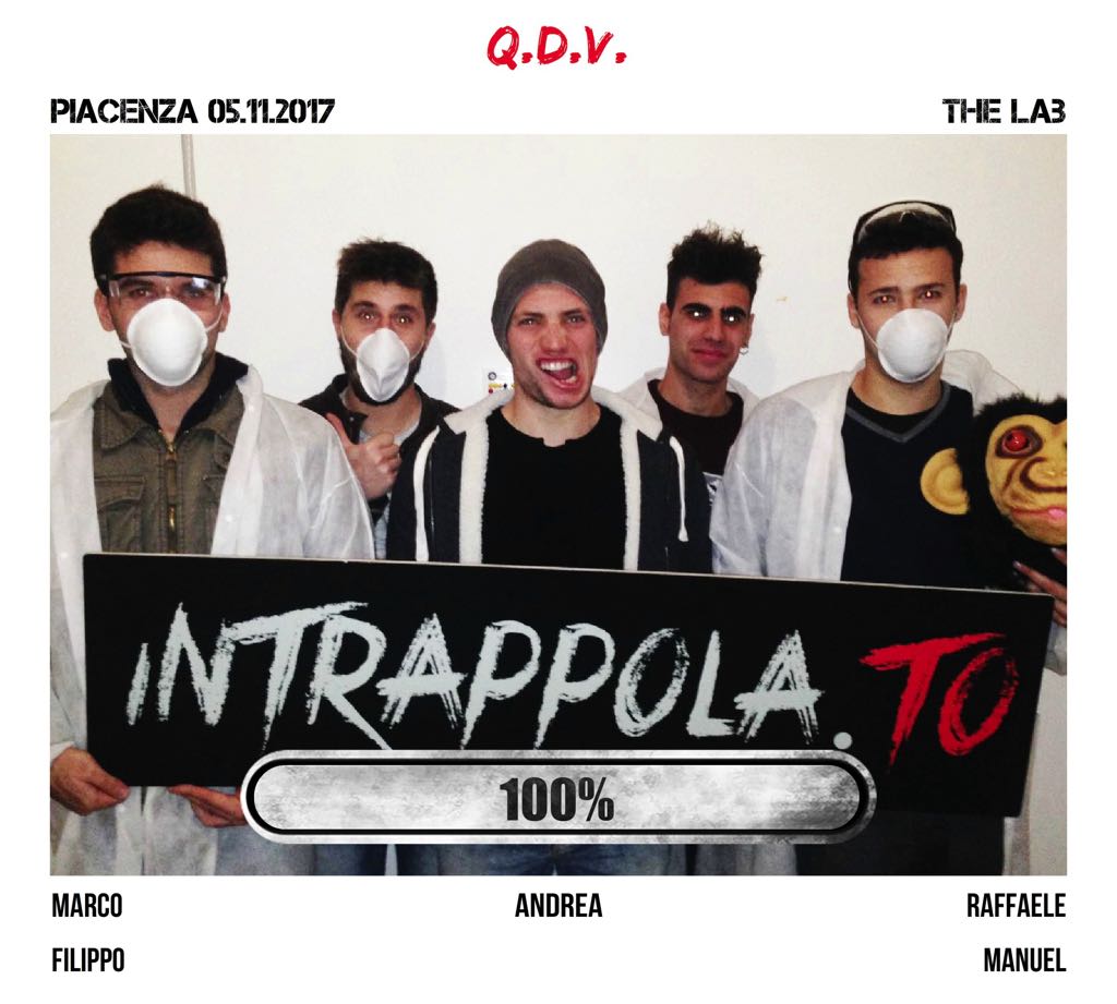 Il gruppo Q.D.V. è fuggito dalla nostra escape room The Lab