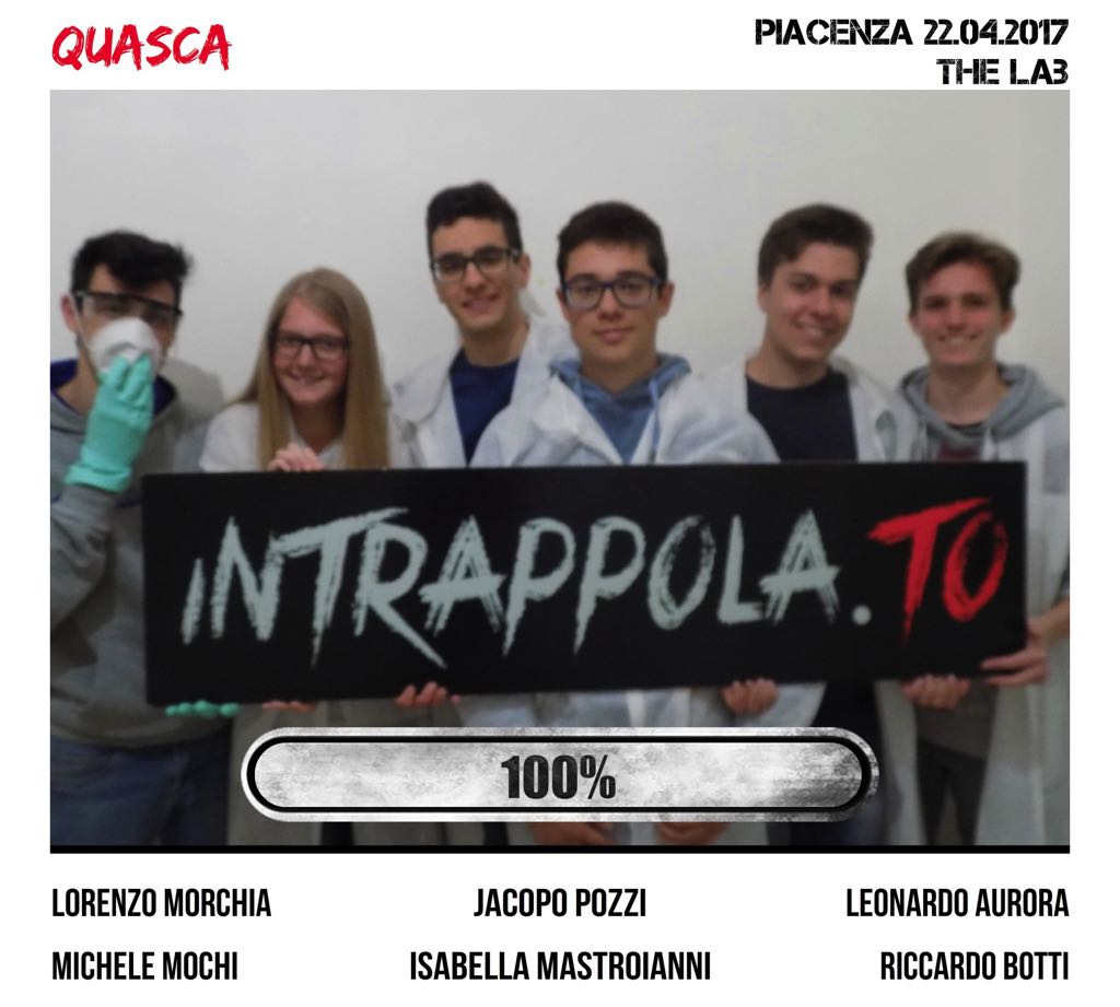 Il gruppo Quasca è fuggito dalla nostra escape room The Lab