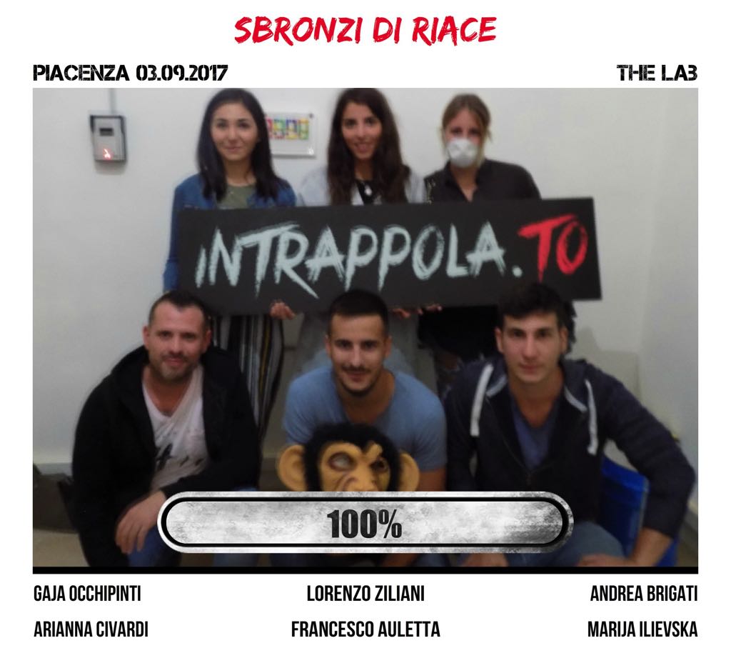 Il gruppo Sbronzi di riace è fuggito dalla nostra escape room The Lab