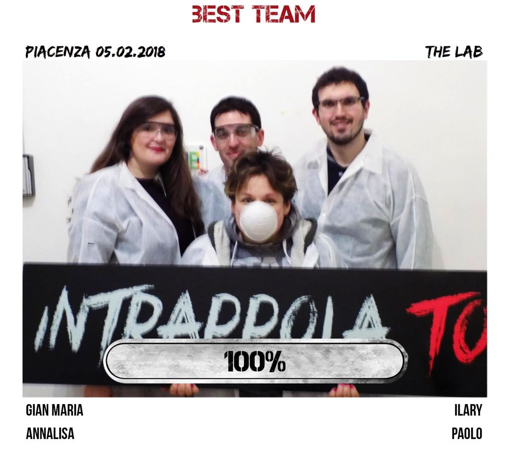 Il gruppo best team è fuggito dalla nostra escape room The Lab