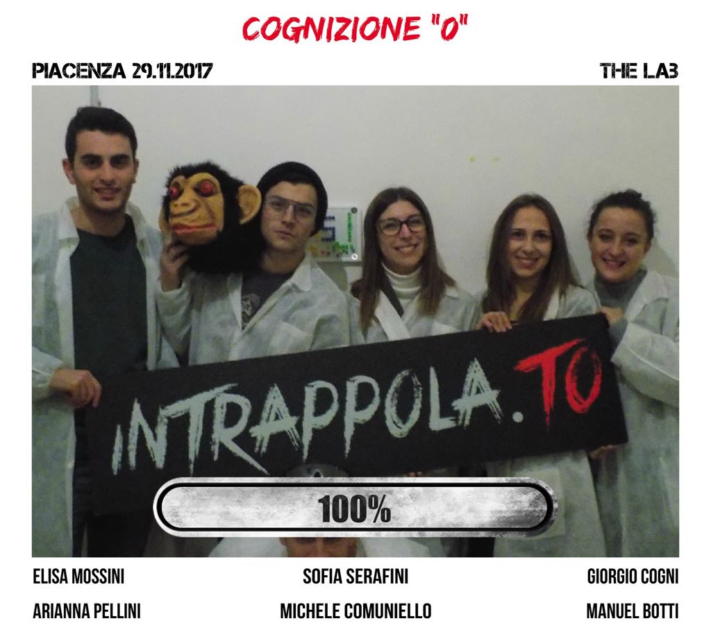 Il gruppo cognizione "0" è fuggito dalla nostra escape room The Lab