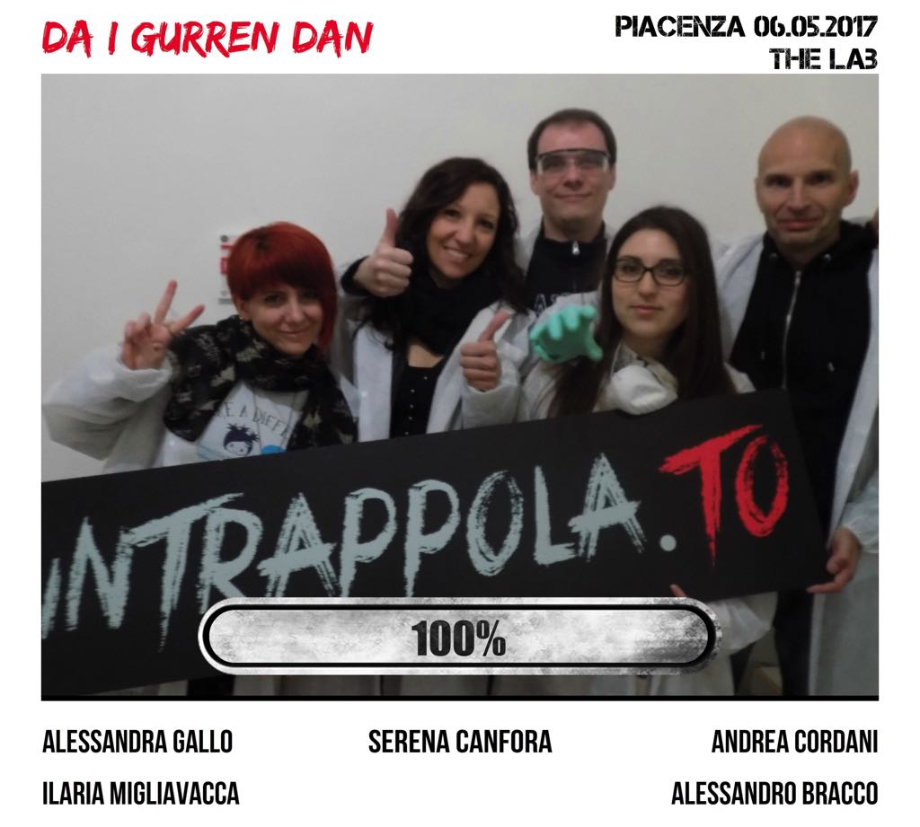 Il gruppo da i gurren dan è fuggito dalla nostra escape room The Lab