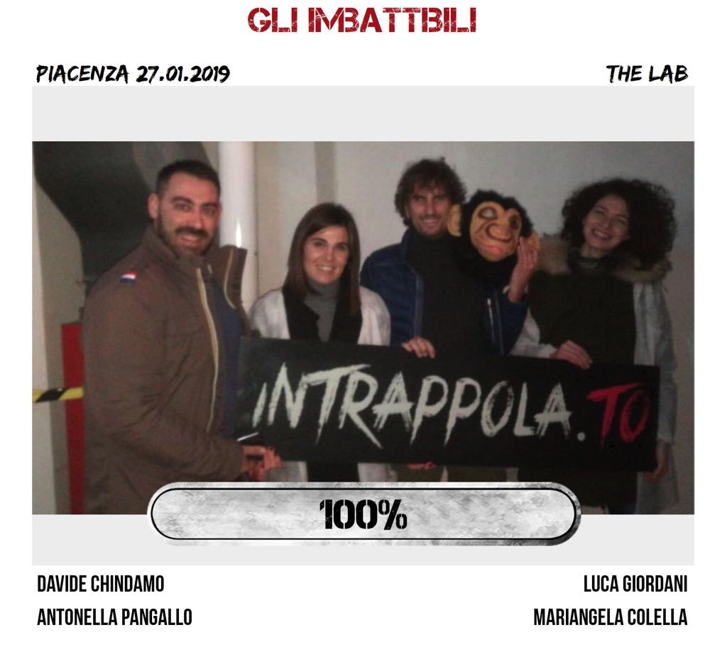 Il gruppo gli imbattibili è fuggito dalla nostra escape room The Lab