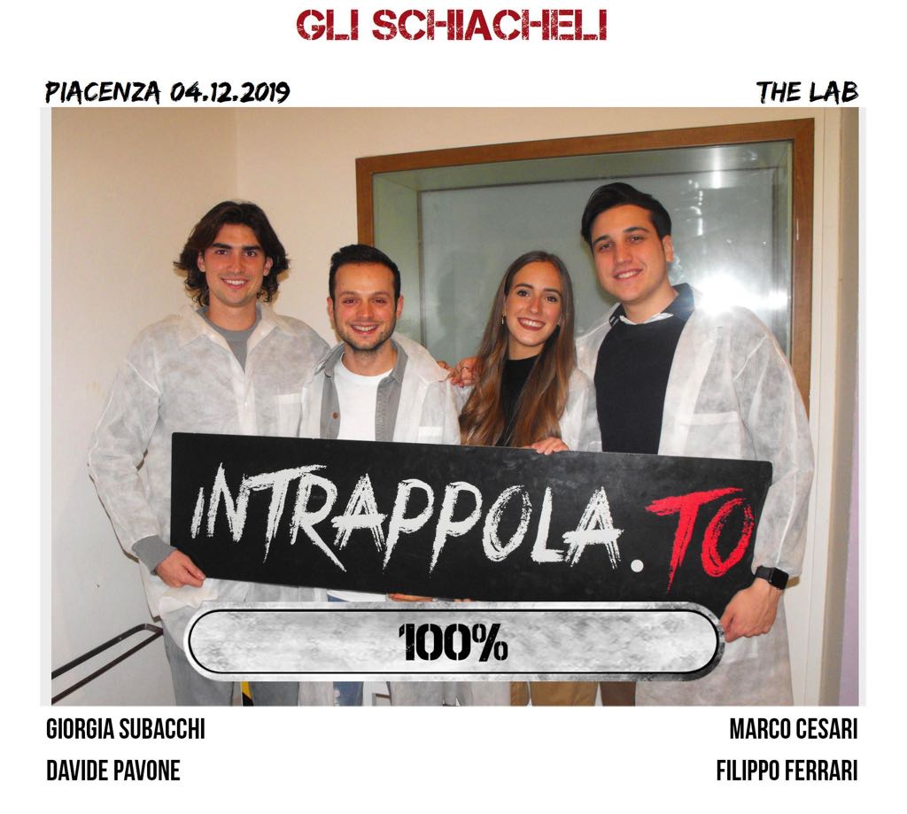 Il gruppo gli schiacheli è fuggito dalla nostra escape room The Lab