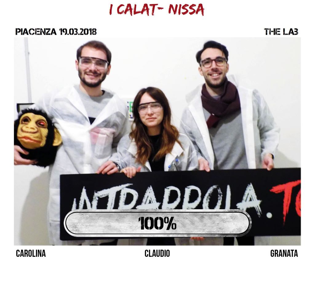 Il gruppo i calat- nissa è fuggito dalla nostra escape room The Lab