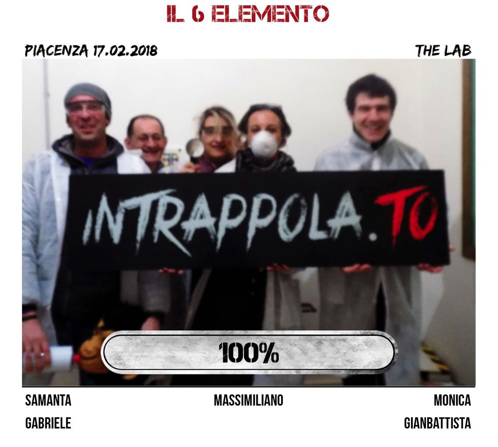 Il gruppo il 6 elemento è fuggito dalla nostra escape room The Lab