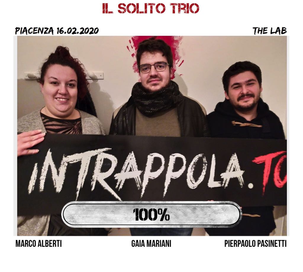 Il gruppo il solito trio è fuggito dalla nostra escape room The Lab