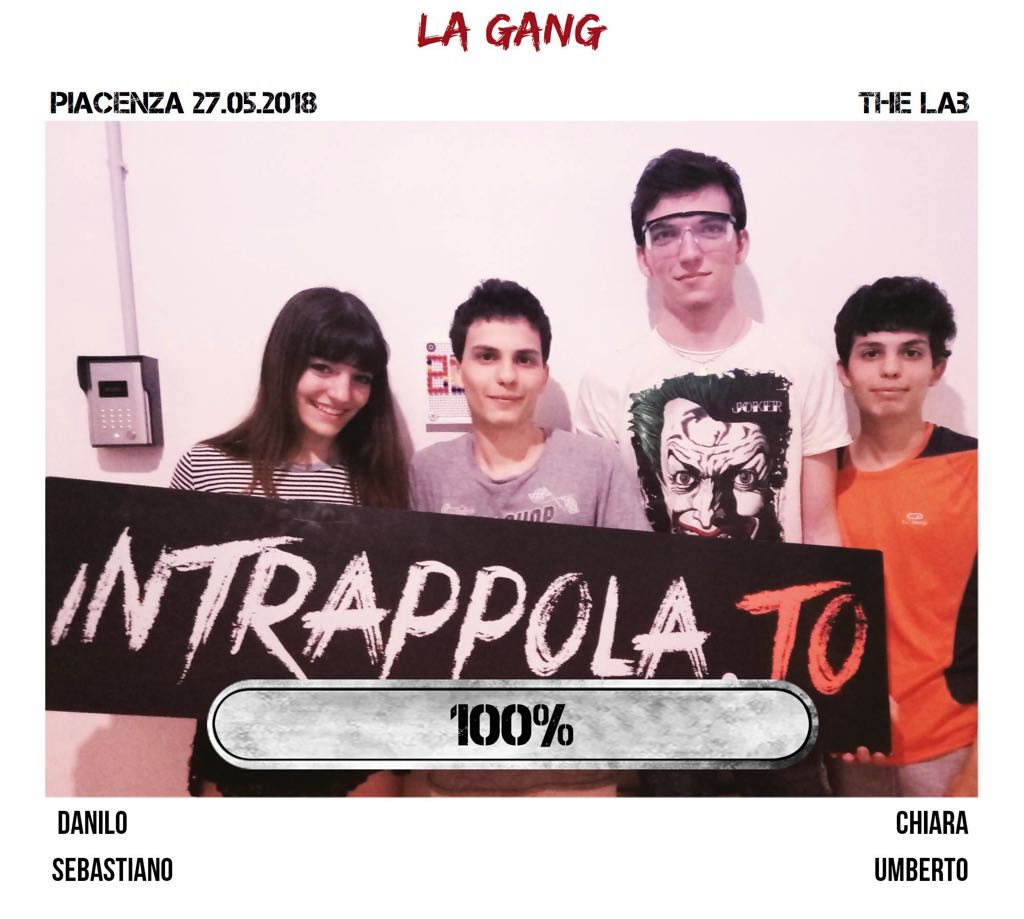 Il gruppo la gang è fuggito dalla nostra escape room The Lab