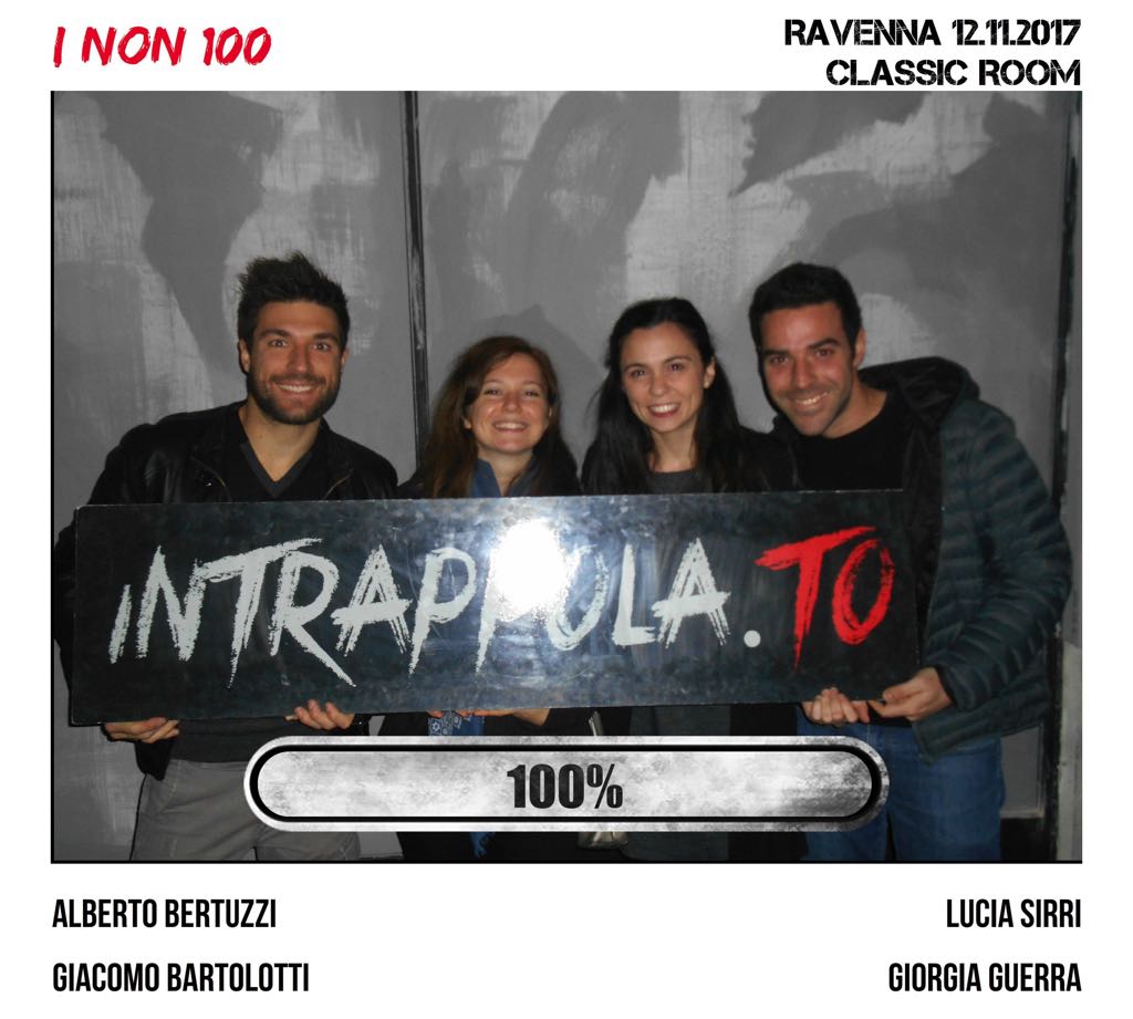 Il gruppo I non 100 è fuggito dalla nostra escape room Classic Room