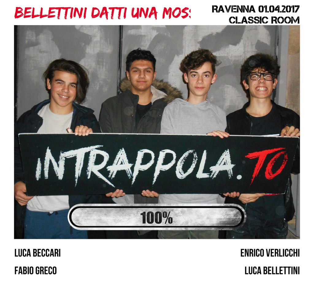 Il gruppo bellettini datti una mossa è fuggito dalla nostra escape room Classic Room