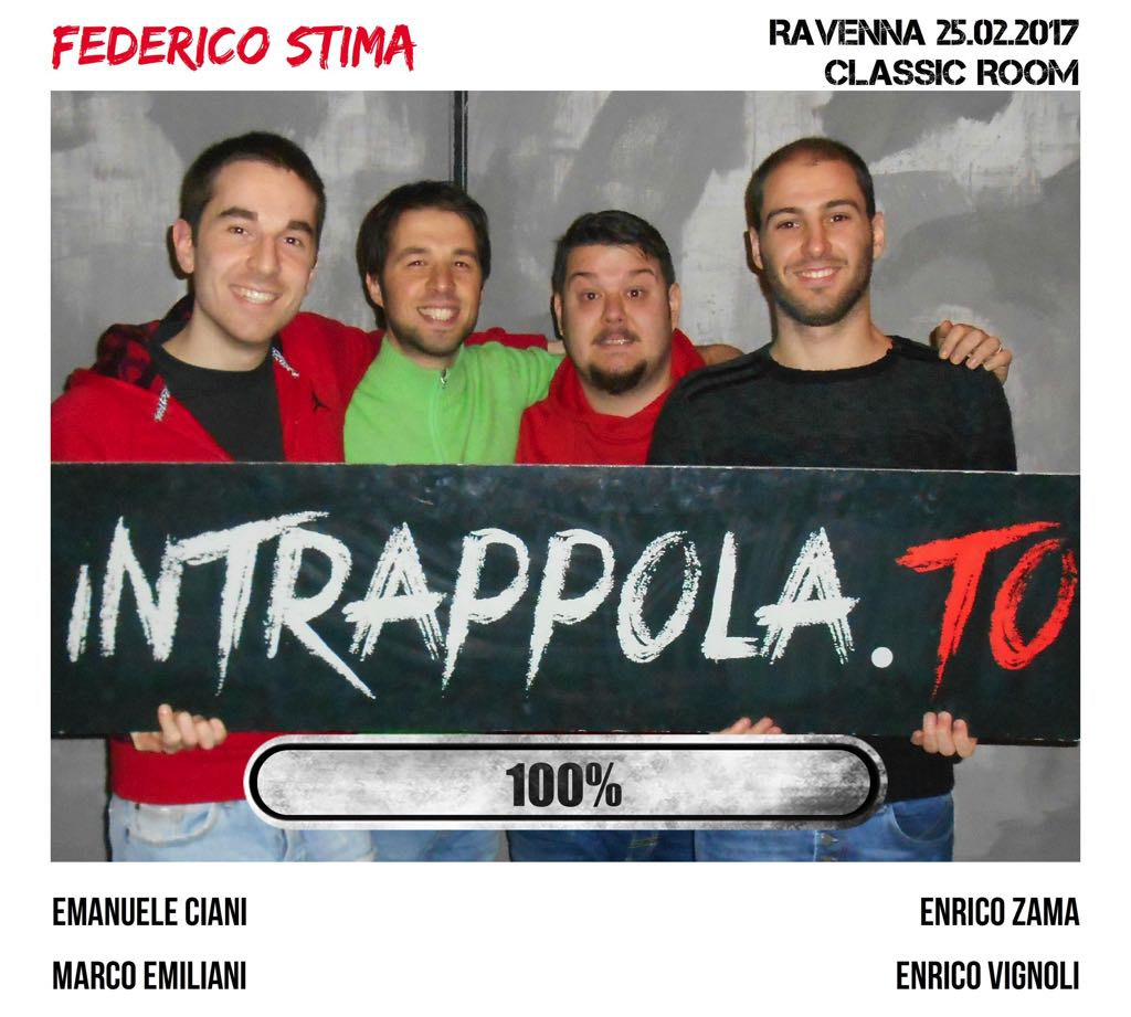 Il gruppo federico stima è fuggito dalla nostra escape room Classic Room