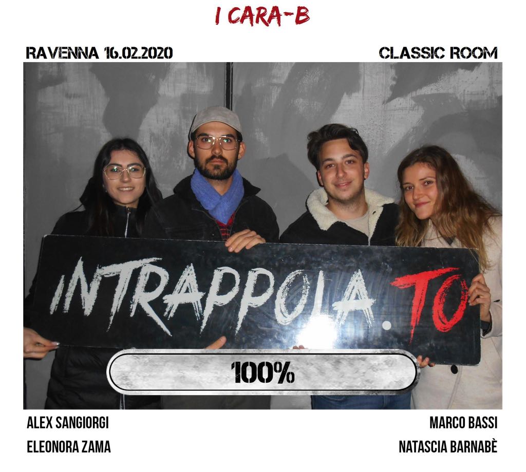 Il gruppo i cara-b è fuggito dalla nostra escape room Classic Room