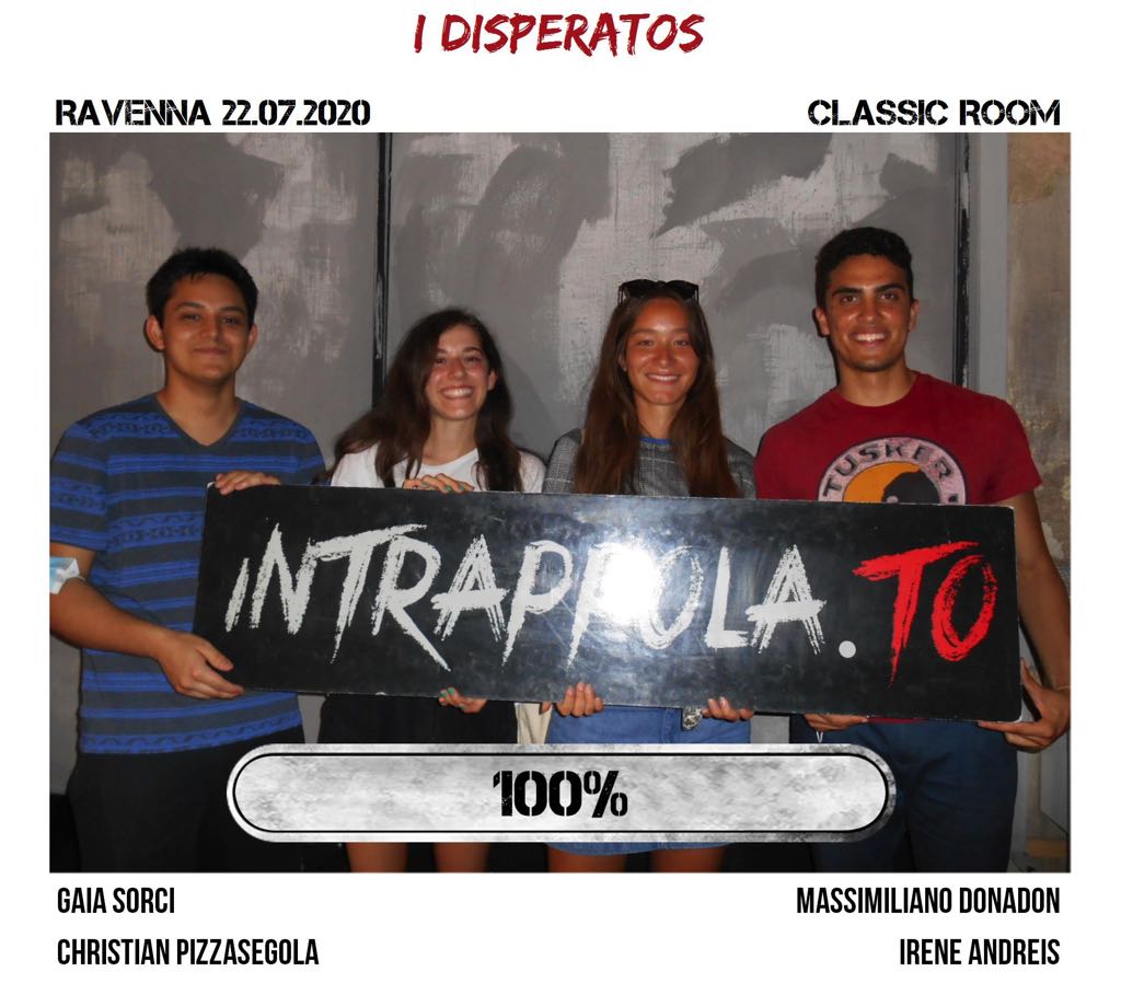 Il gruppo i disperatos è fuggito dalla nostra escape room Classic Room