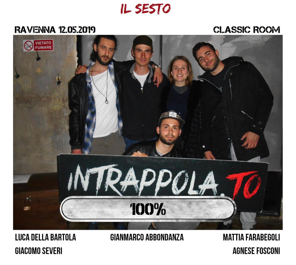 Il gruppo il sesto  è fuggito dalla nostra escape room Classic Room
