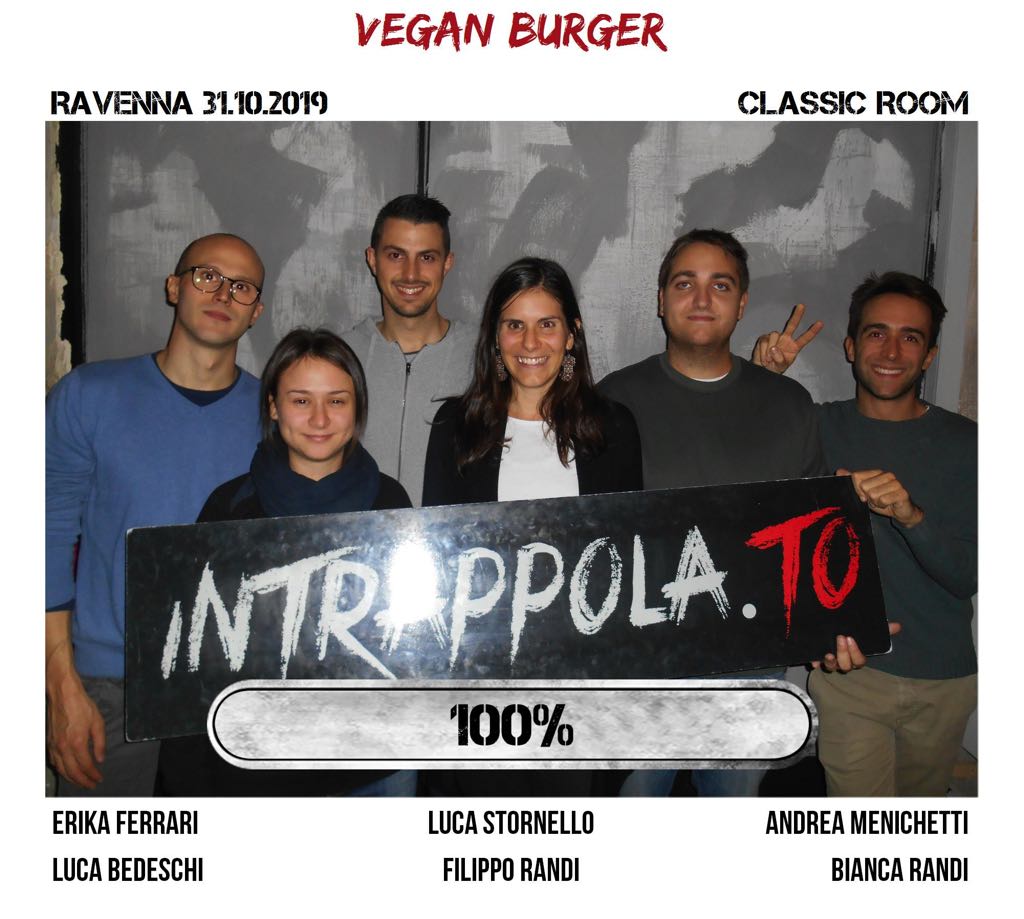 Il gruppo vegan burger è fuggito dalla nostra escape room Classic Room