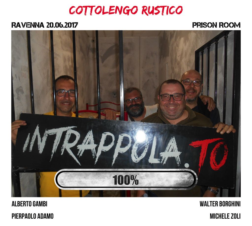 Il gruppo Cottolengo rustico è fuggito dalla nostra escape room Prison Room