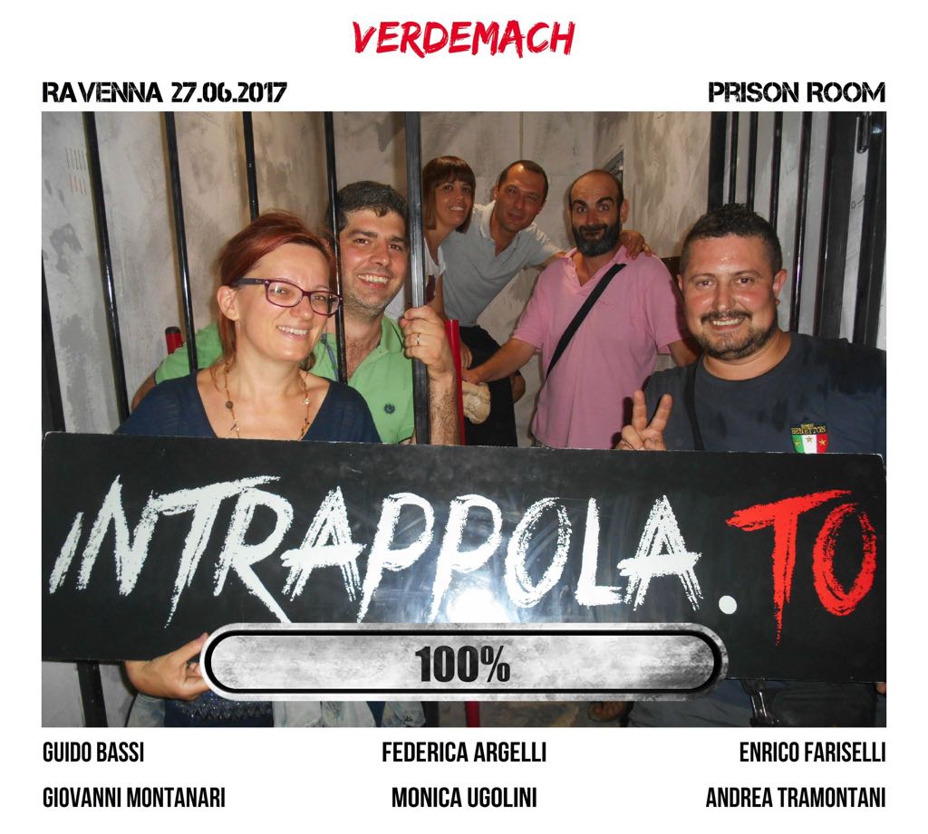 Il gruppo Verdemach è fuggito dalla nostra escape room Prison Room