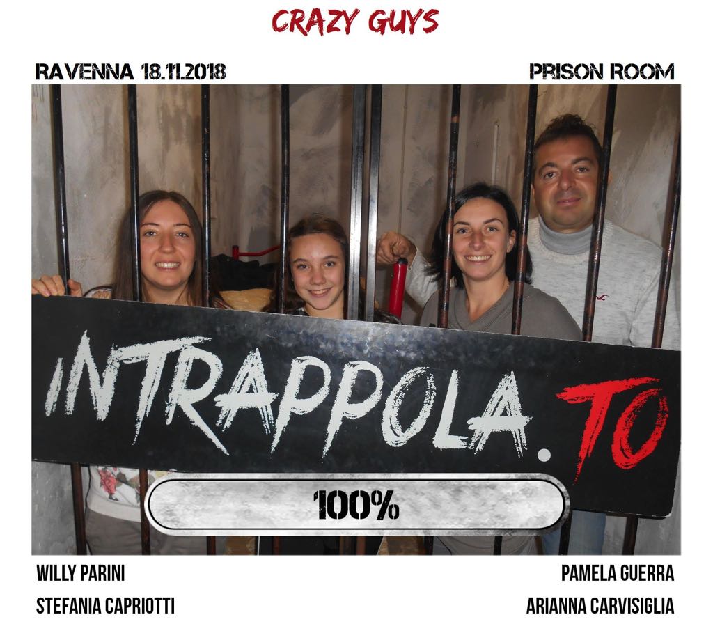 Il gruppo crazy guys è fuggito dalla nostra escape room Prison Room