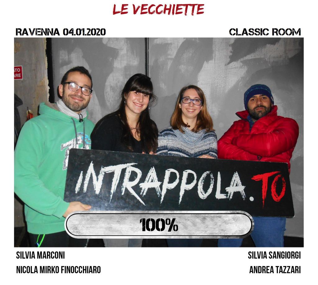 Il gruppo le vecchiette è fuggito dalla nostra escape room Classic Room