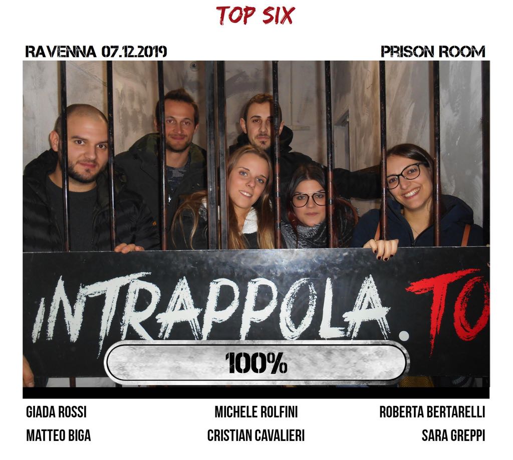 Il gruppo top six è fuggito dalla nostra escape room Prison Room