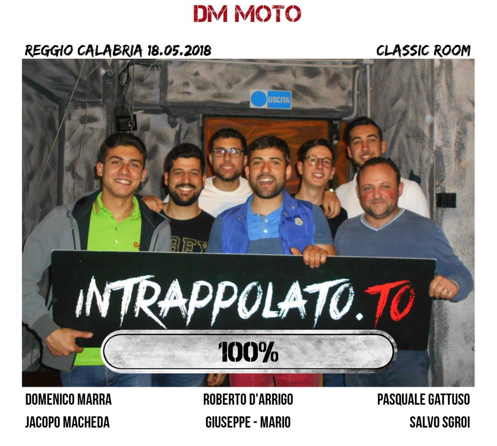 Il gruppo dm moto è fuggito dalla nostra escape room Classic Room