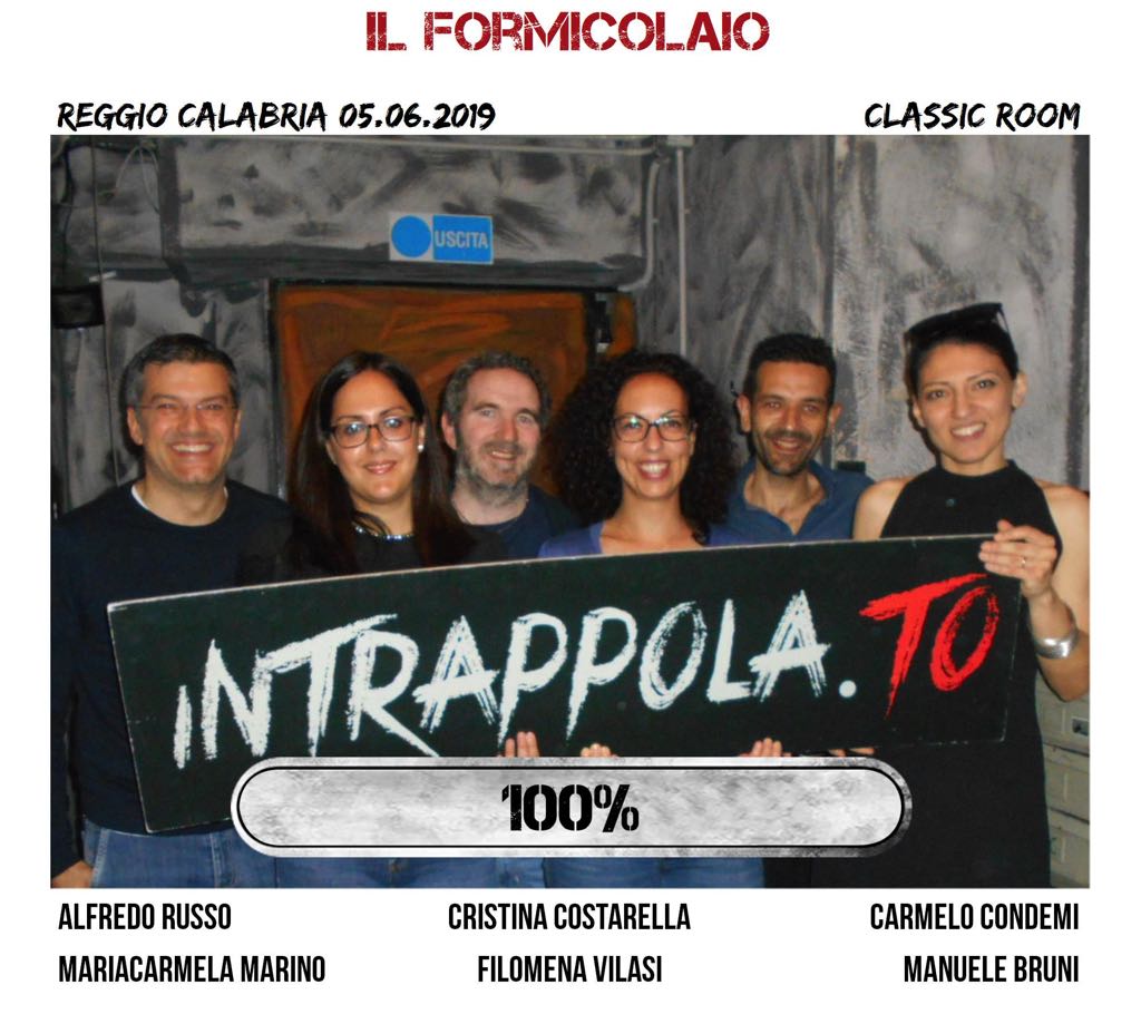 Il gruppo il formicolaio è fuggito dalla nostra escape room Classic Room