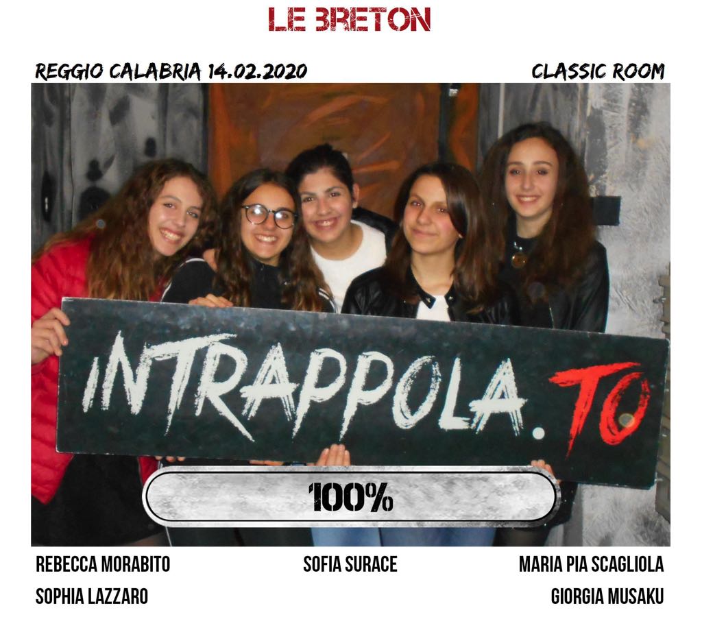 Il gruppo le breton è fuggito dalla nostra escape room Classic Room