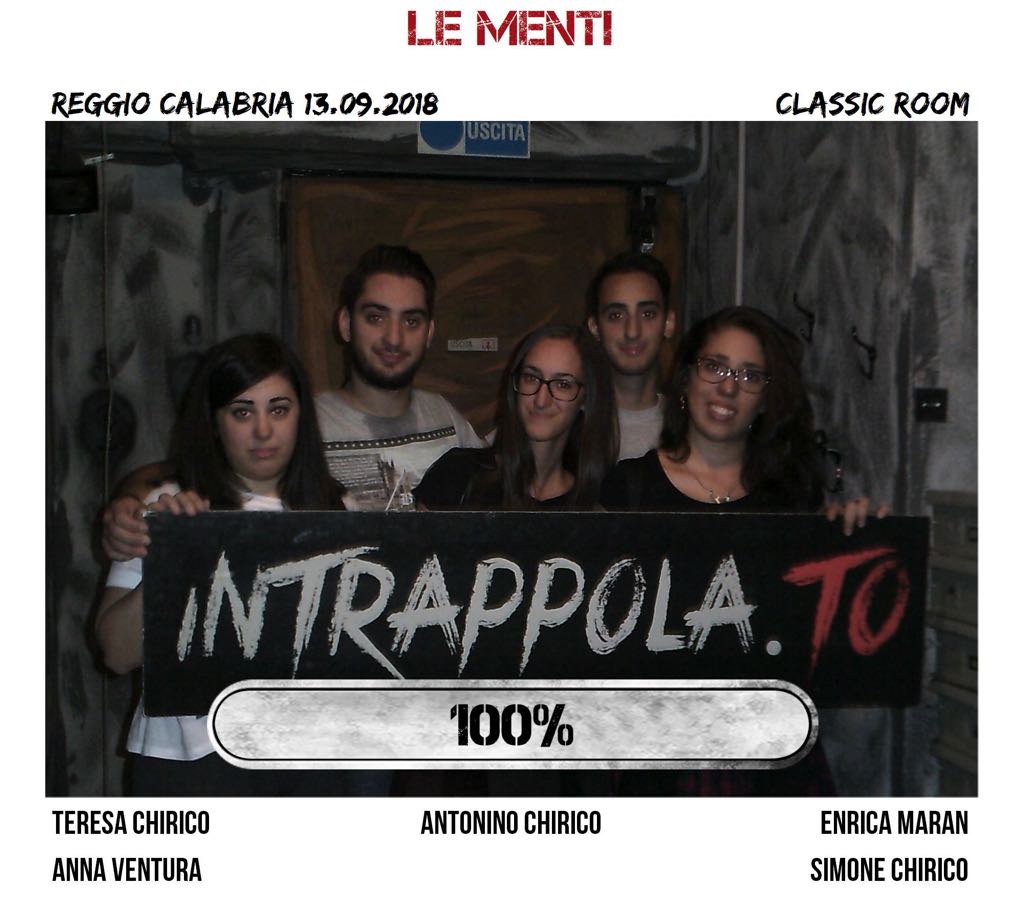 Il gruppo le menti è fuggito dalla nostra escape room Classic Room