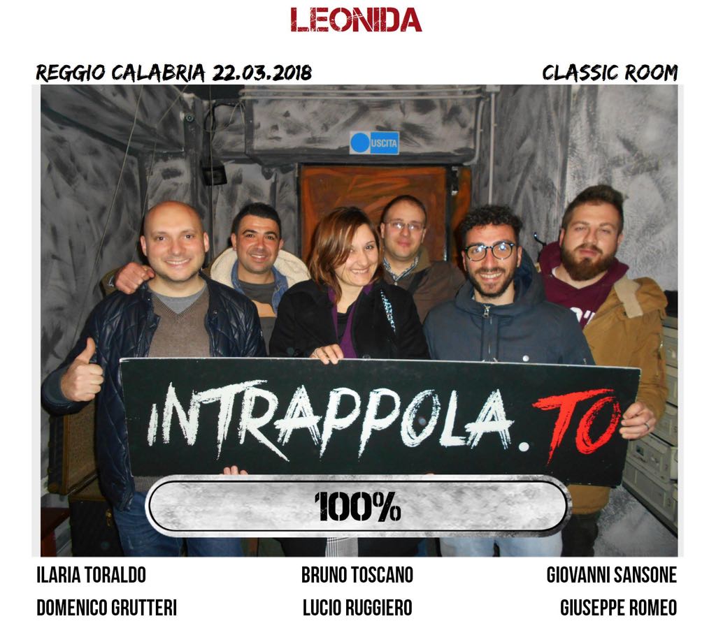 Il gruppo leonida è fuggito dalla nostra escape room Classic Room