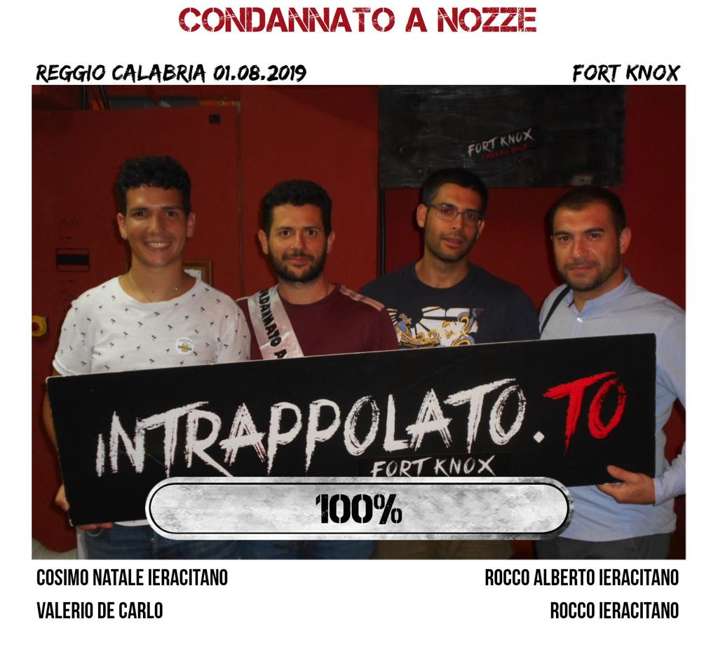 Il gruppo Condannato a nozze è fuggito dalla nostra escape room Fort Knox