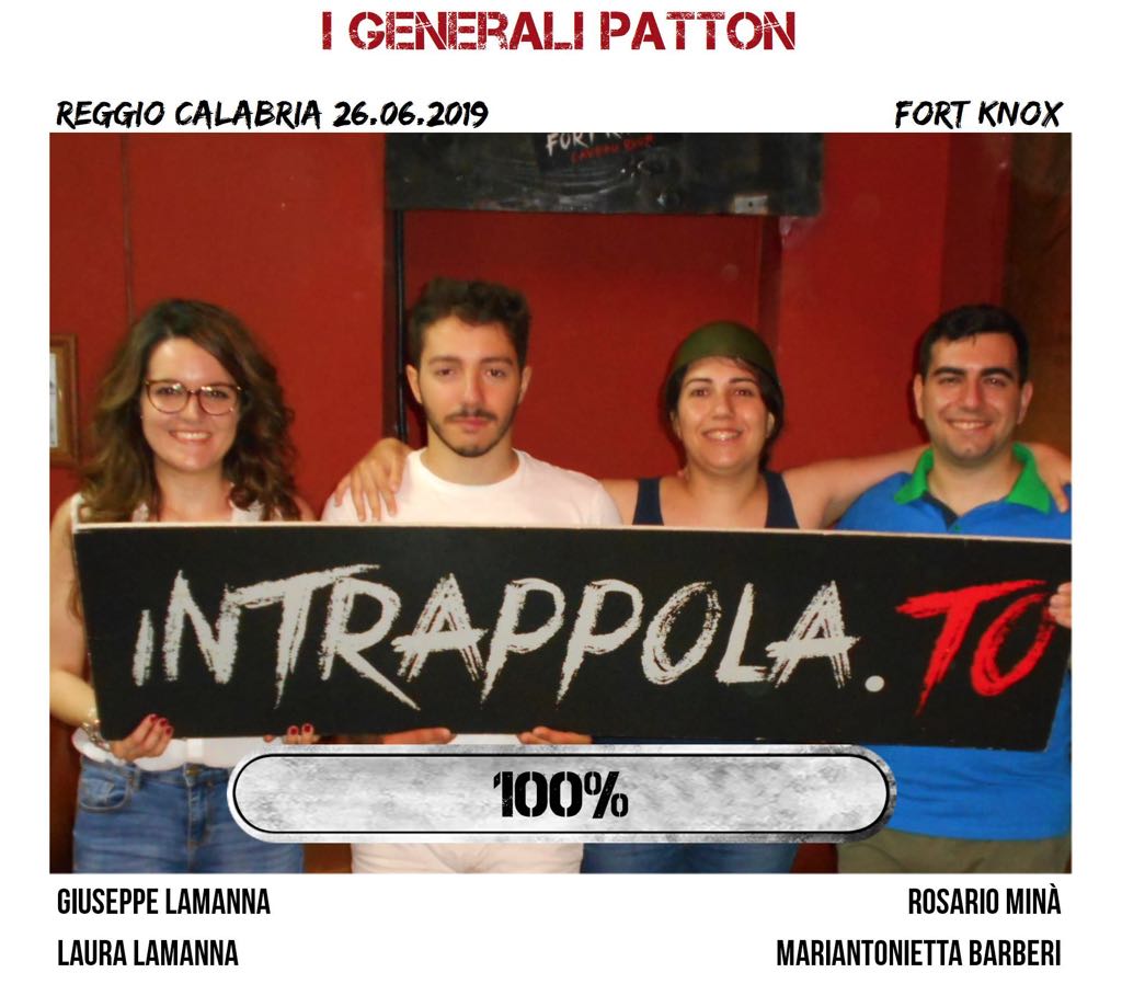 Il gruppo I Generali Patton è fuggito dalla nostra escape room Fort Knox