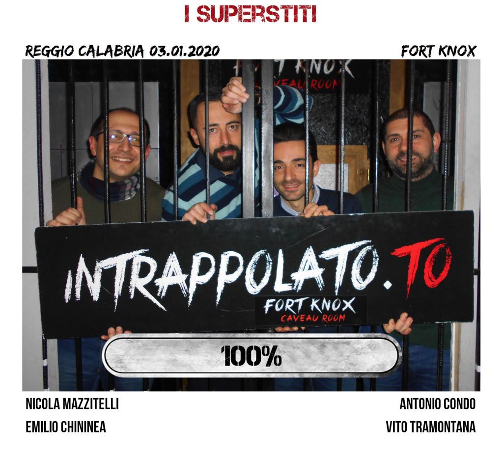 Il gruppo I Superstiti è fuggito dalla nostra escape room Fort Knox