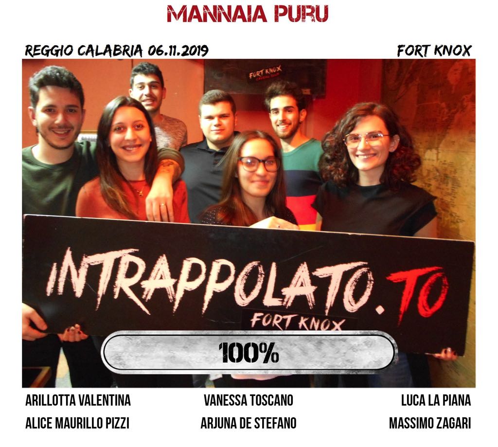 Il gruppo Mannaia Puru è fuggito dalla nostra escape room Fort Knox