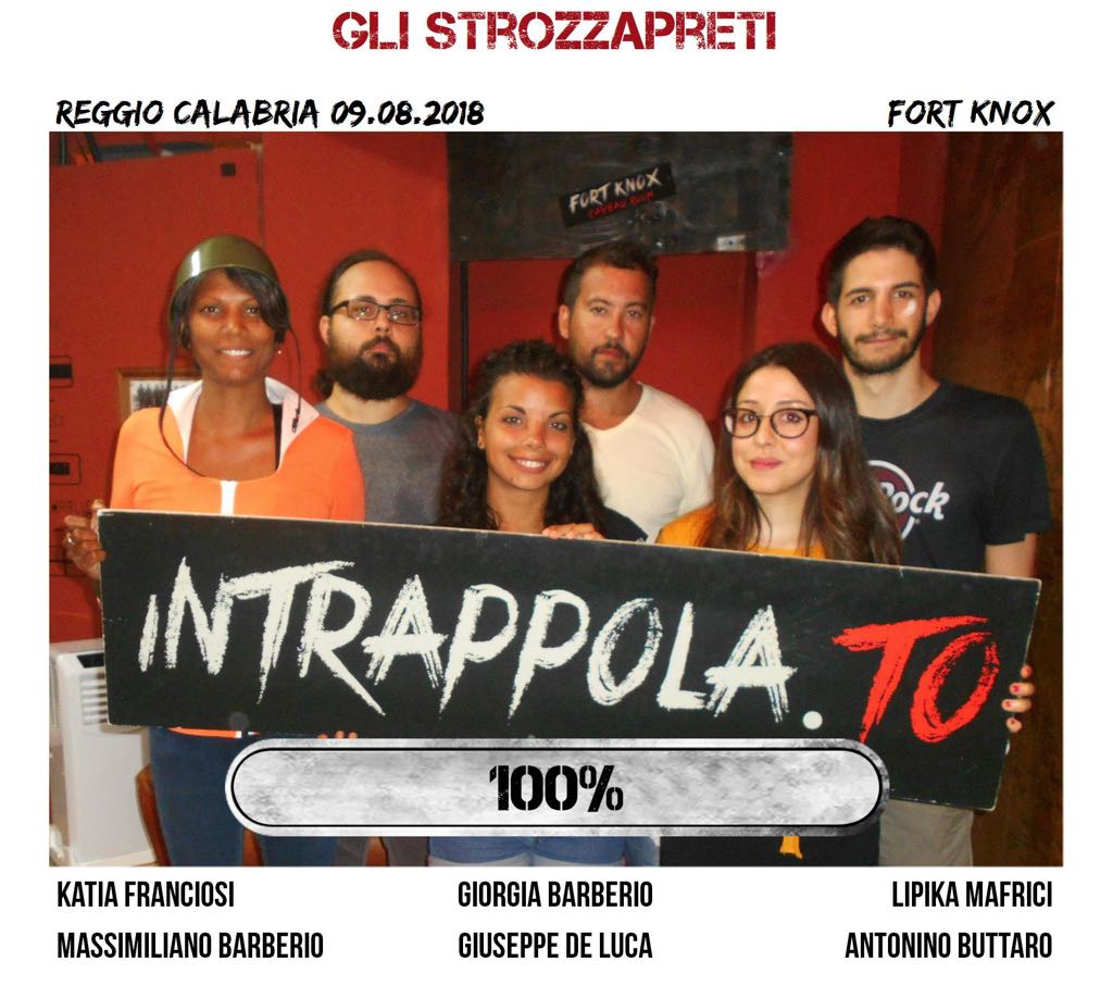 Il gruppo gli strozzapreti è fuggito dalla nostra escape room Fort Knox