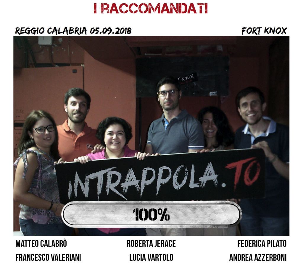 Il gruppo i raccomandati è fuggito dalla nostra escape room Fort Knox