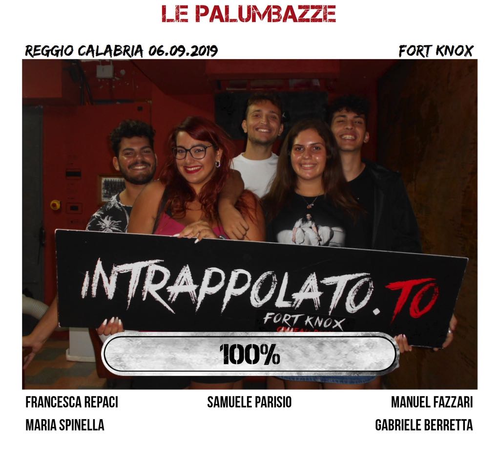 Il gruppo le palumbazze è fuggito dalla nostra escape room Fort Knox