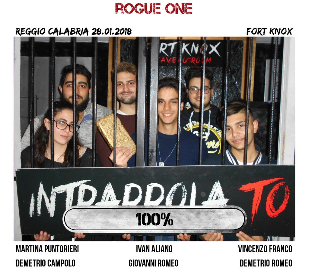 Il gruppo rogue one è fuggito dalla nostra escape room Fort Knox
