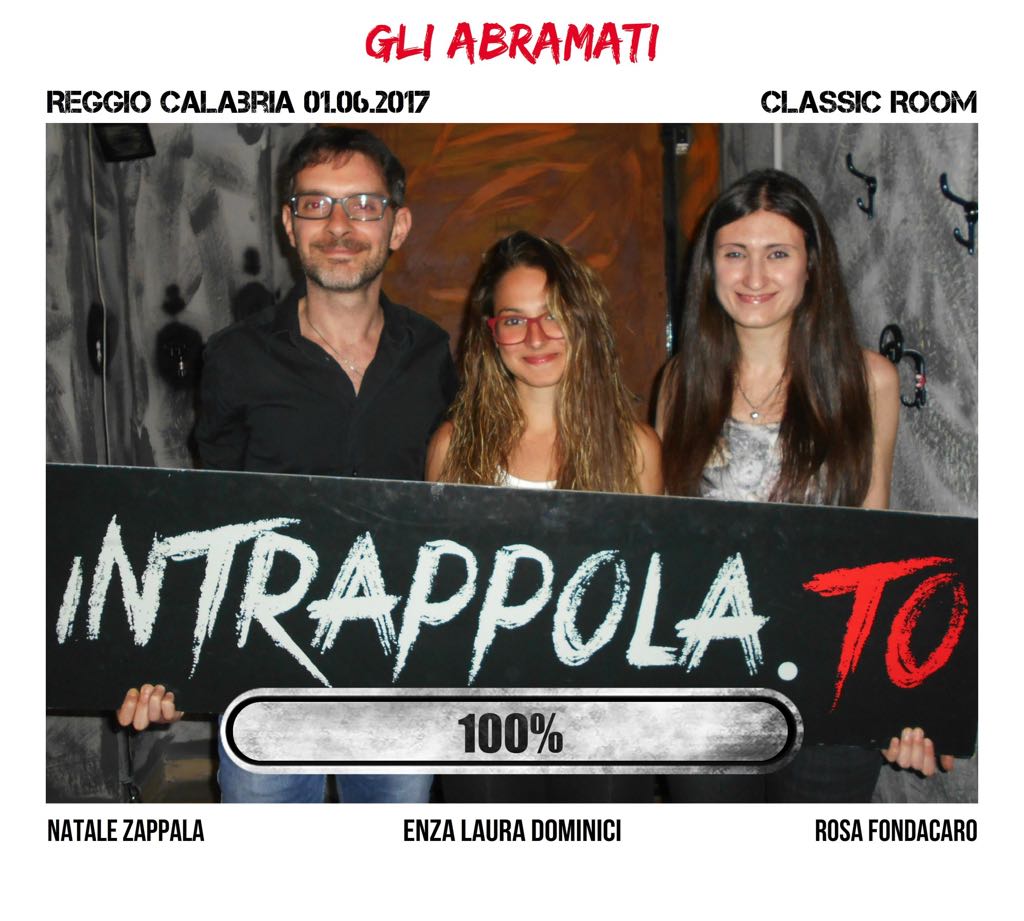 Il gruppo Gli Abramati è fuggito dalla nostra escape room Classic Room