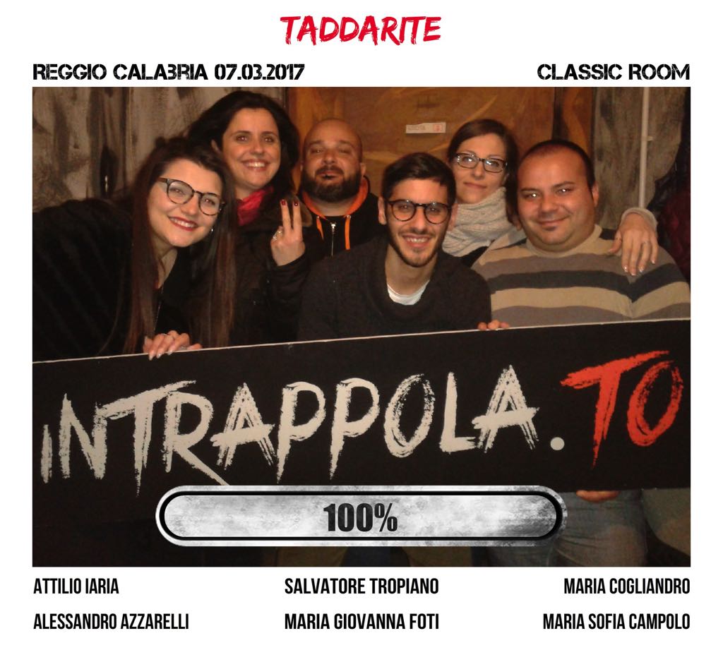 Il gruppo TADDARITE è fuggito dalla nostra escape room Classic Room