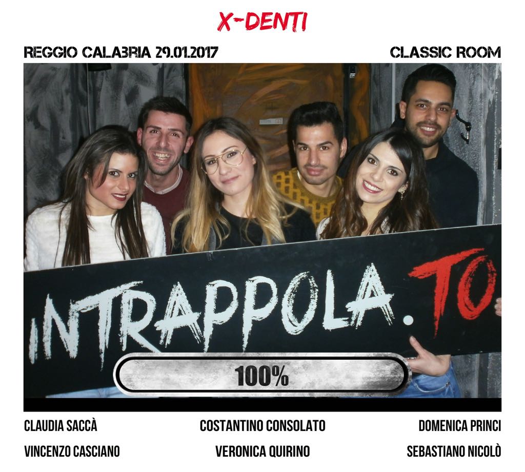 Il gruppo X-denti è fuggito dalla nostra escape room Classic Room