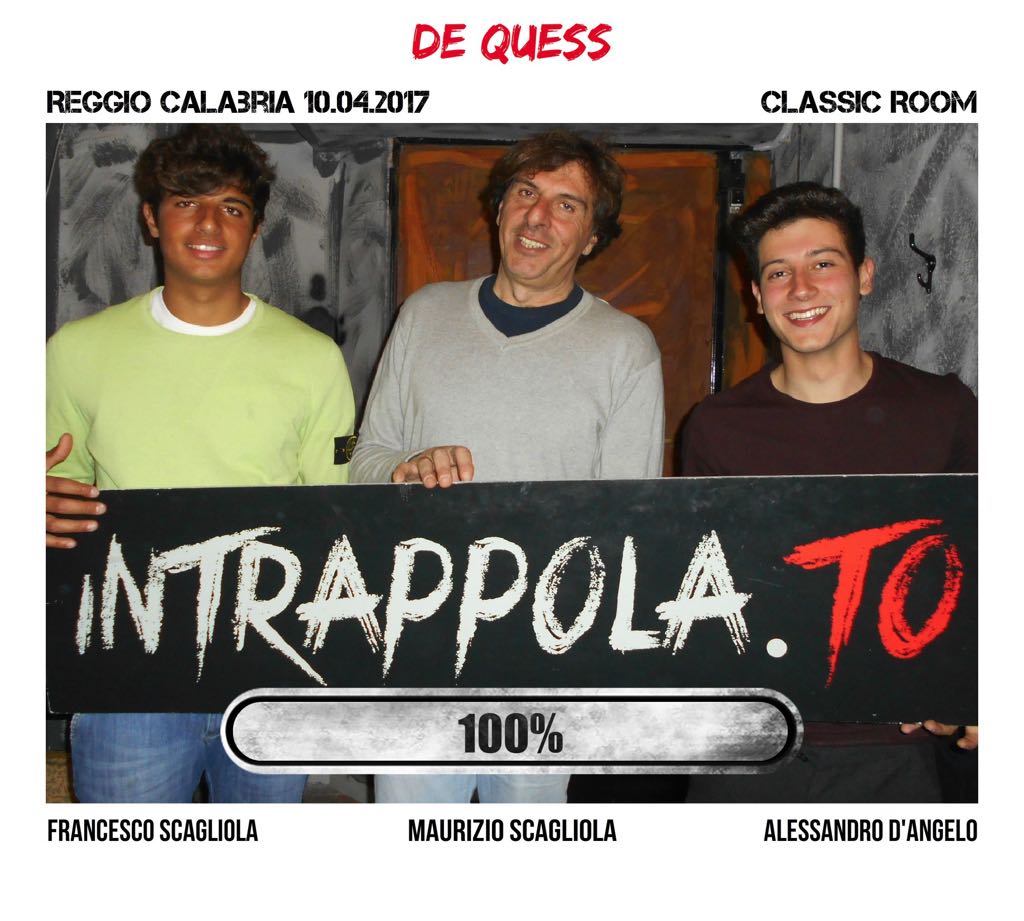 Il gruppo de quess è fuggito dalla nostra escape room Classic Room