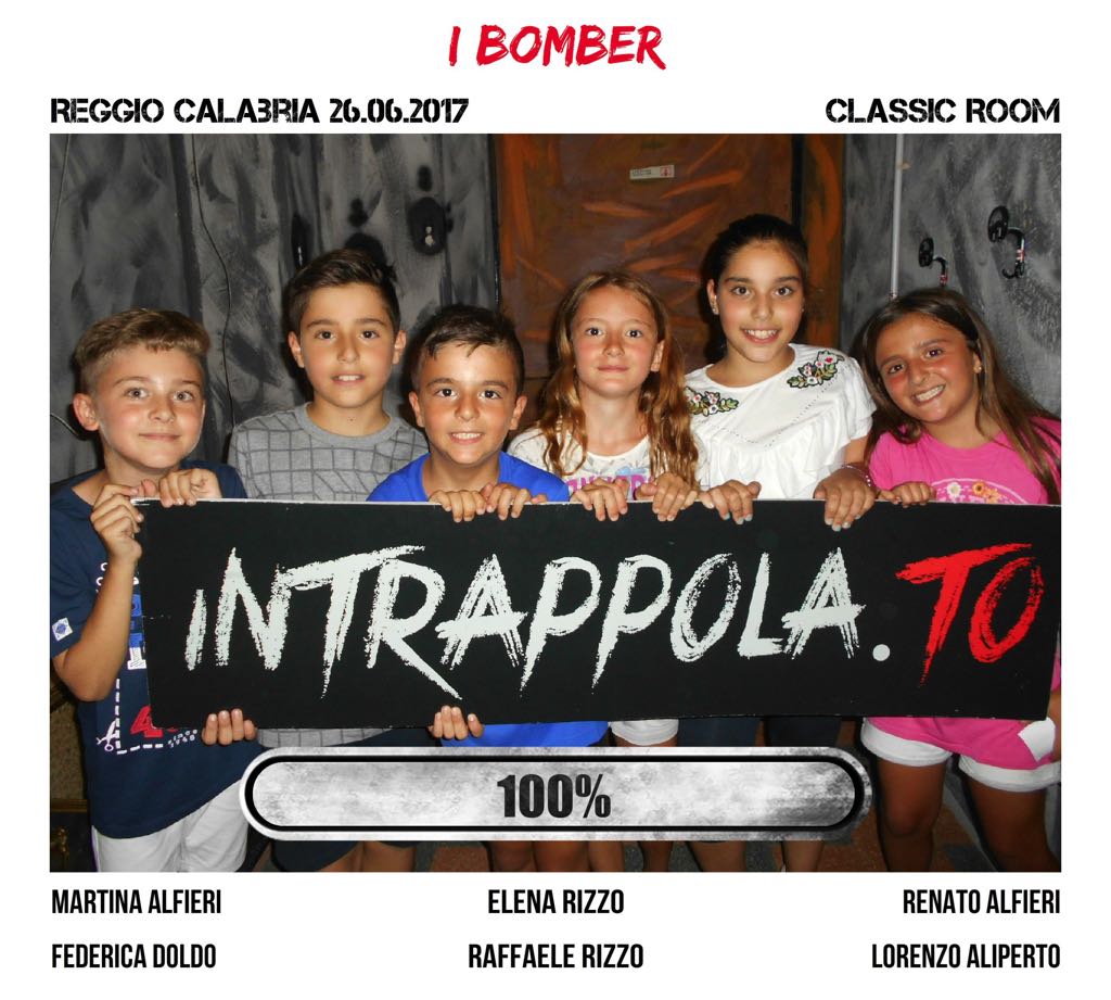 Il gruppo i bomber è fuggito dalla nostra escape room Classic Room