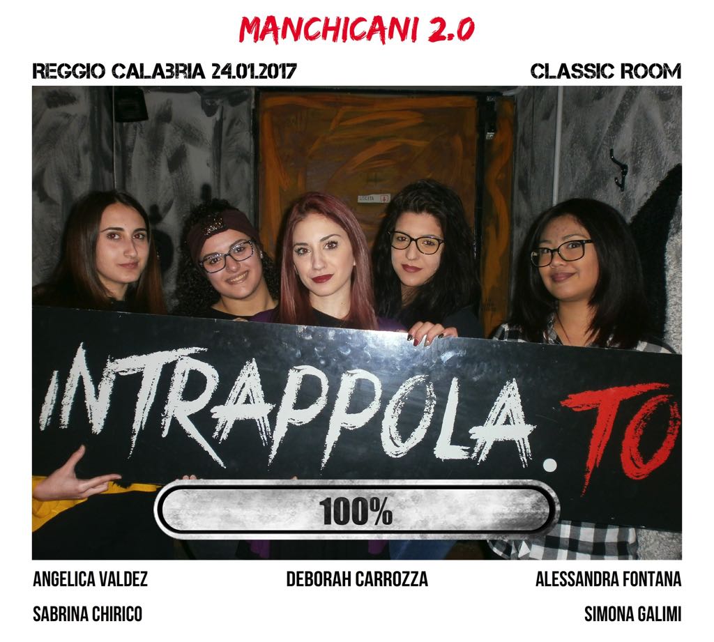 Il gruppo manchicani 2.0 è fuggito dalla nostra escape room Classic Room