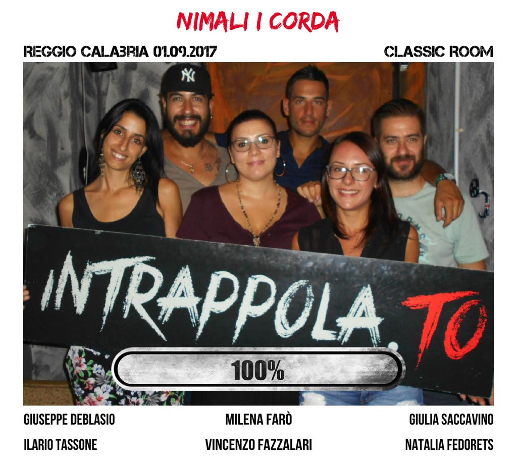 Il gruppo nimali i corda è fuggito dalla nostra escape room Classic Room