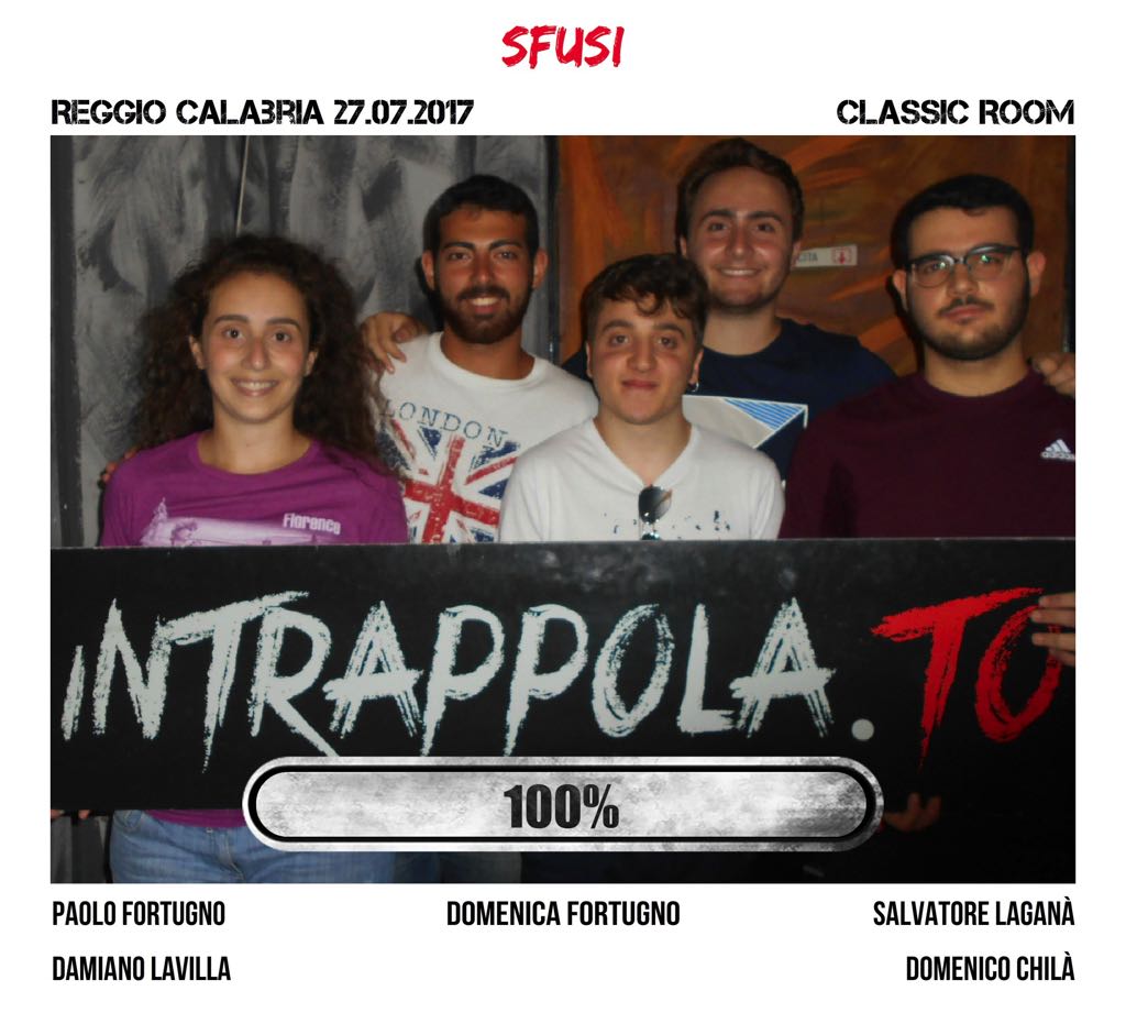 Il gruppo sfusi è fuggito dalla nostra escape room Classic Room