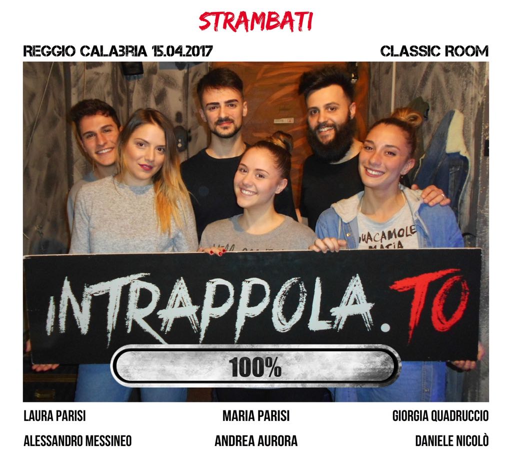 Il gruppo strambati  è fuggito dalla nostra escape room Classic Room