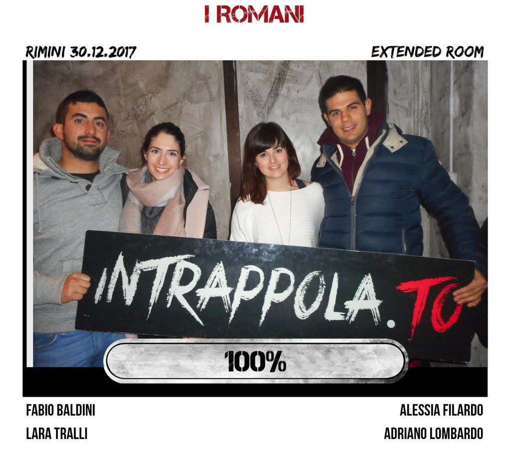 Il gruppo I Romani è fuggito dalla nostra escape room Extended Room
