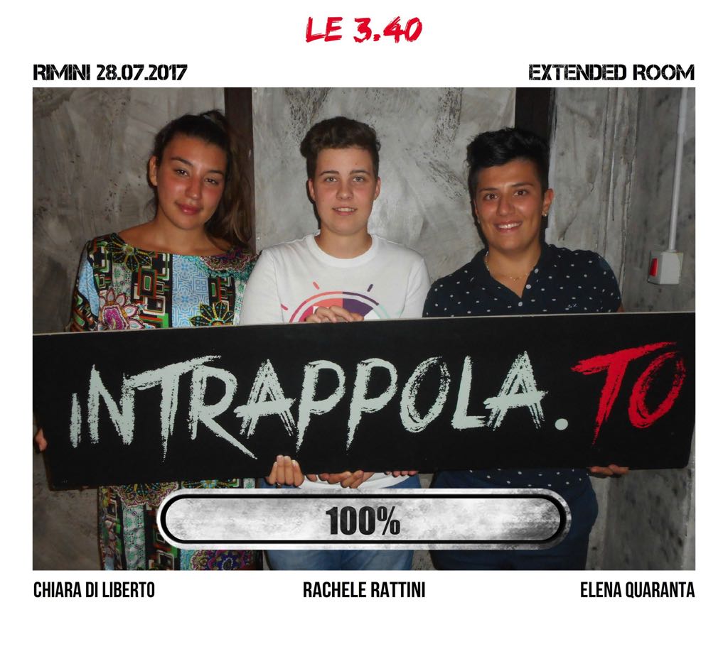 Il gruppo Le 3.40 è fuggito dalla nostra escape room Extended Room